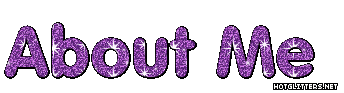 About Me Purple Glitter