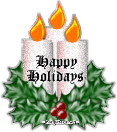 Happy Holidays Candle