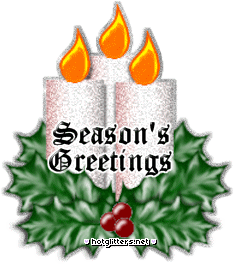 Seasons Greetings Candle